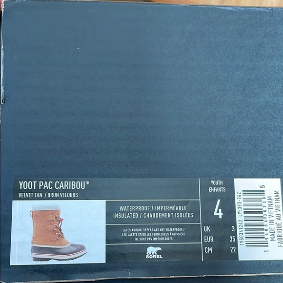 Sorel Yoot PAC Caribou Waterproof Insulated Winter Boots, size 4 - Picture 12 of 13